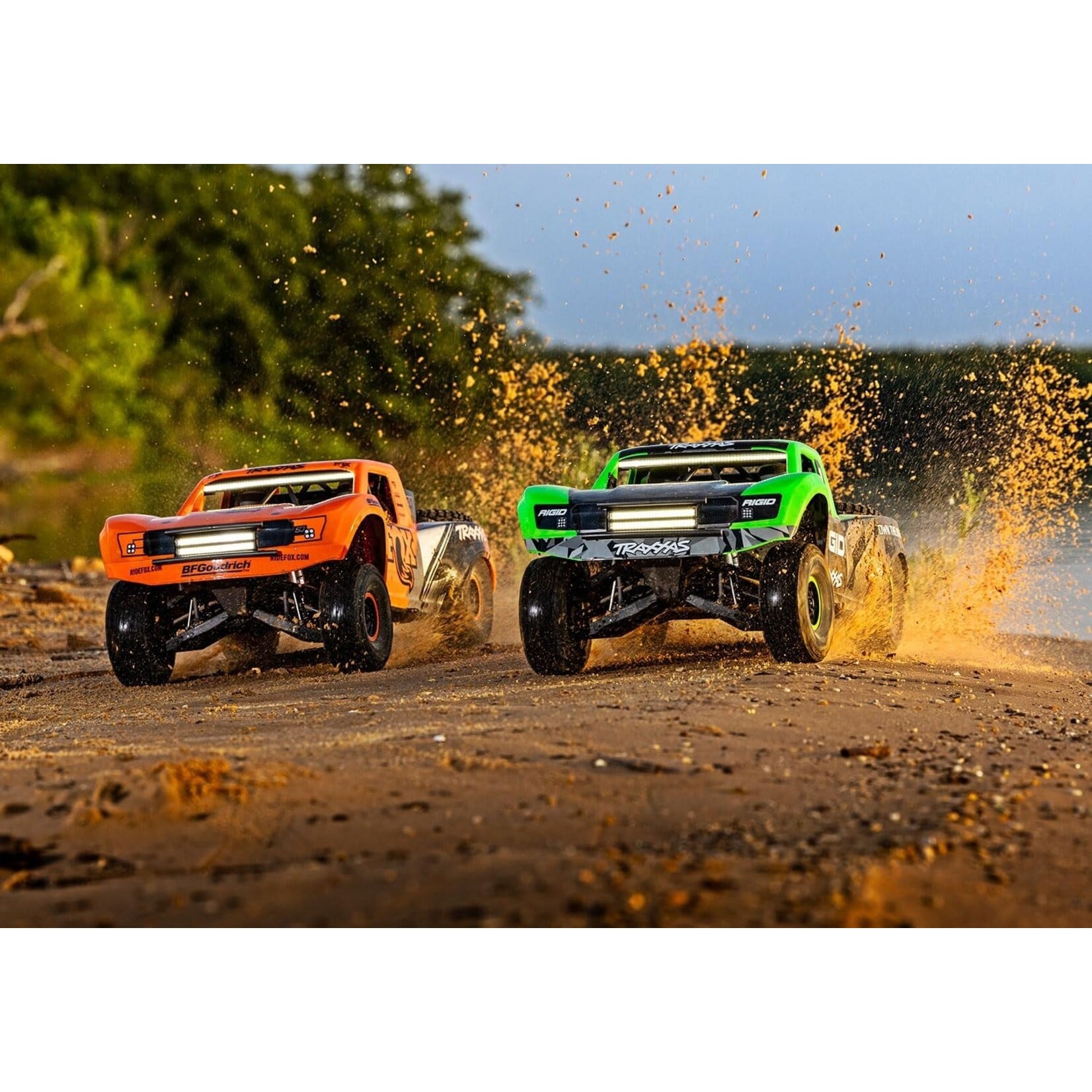 Traxxas 850864 Unlimited Desert Racer 4X4 Pro Scale Race Truck with Lights - FOX/Orange