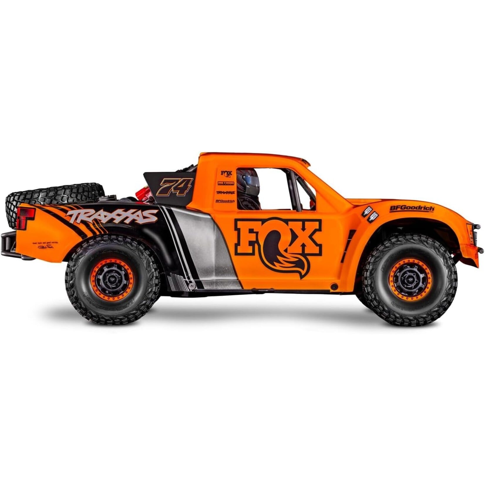 Traxxas 850864 Unlimited Desert Racer 4X4 Pro Scale Race Truck with Lights - FOX/Orange