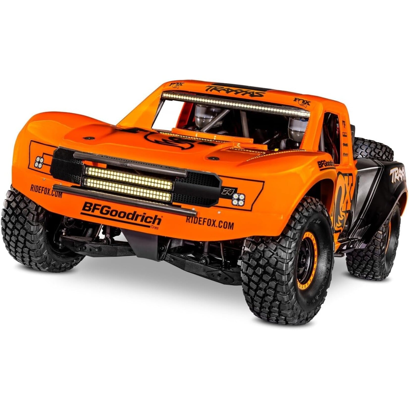 Traxxas 850864 Unlimited Desert Racer 4X4 Pro Scale Race Truck with Lights - FOX/Orange