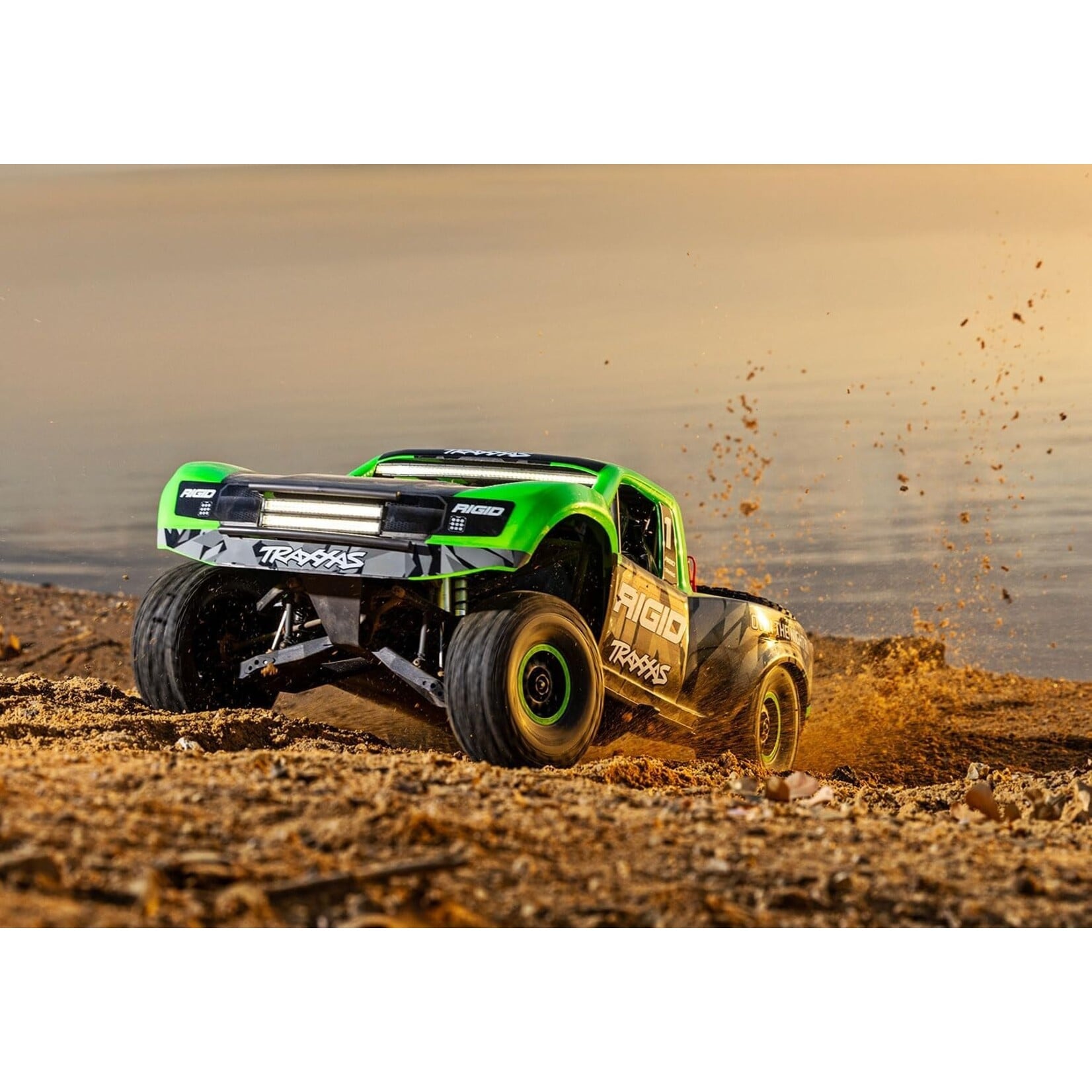 Traxxas 850864 Unlimited Desert Racer 4X4 Pro Scale Race Truck with Lights - RIGID/Green
