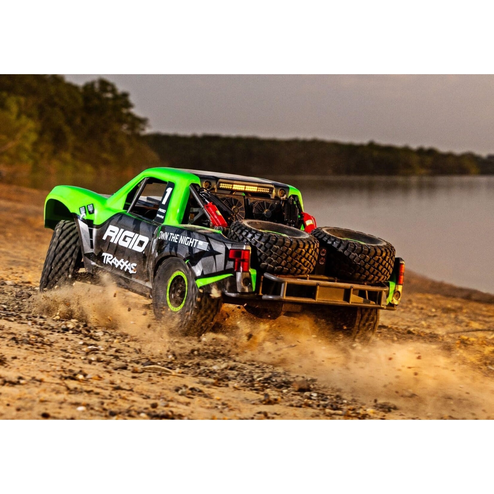 Traxxas 850864 Unlimited Desert Racer 4X4 Pro Scale Race Truck with Lights - RIGID/Green