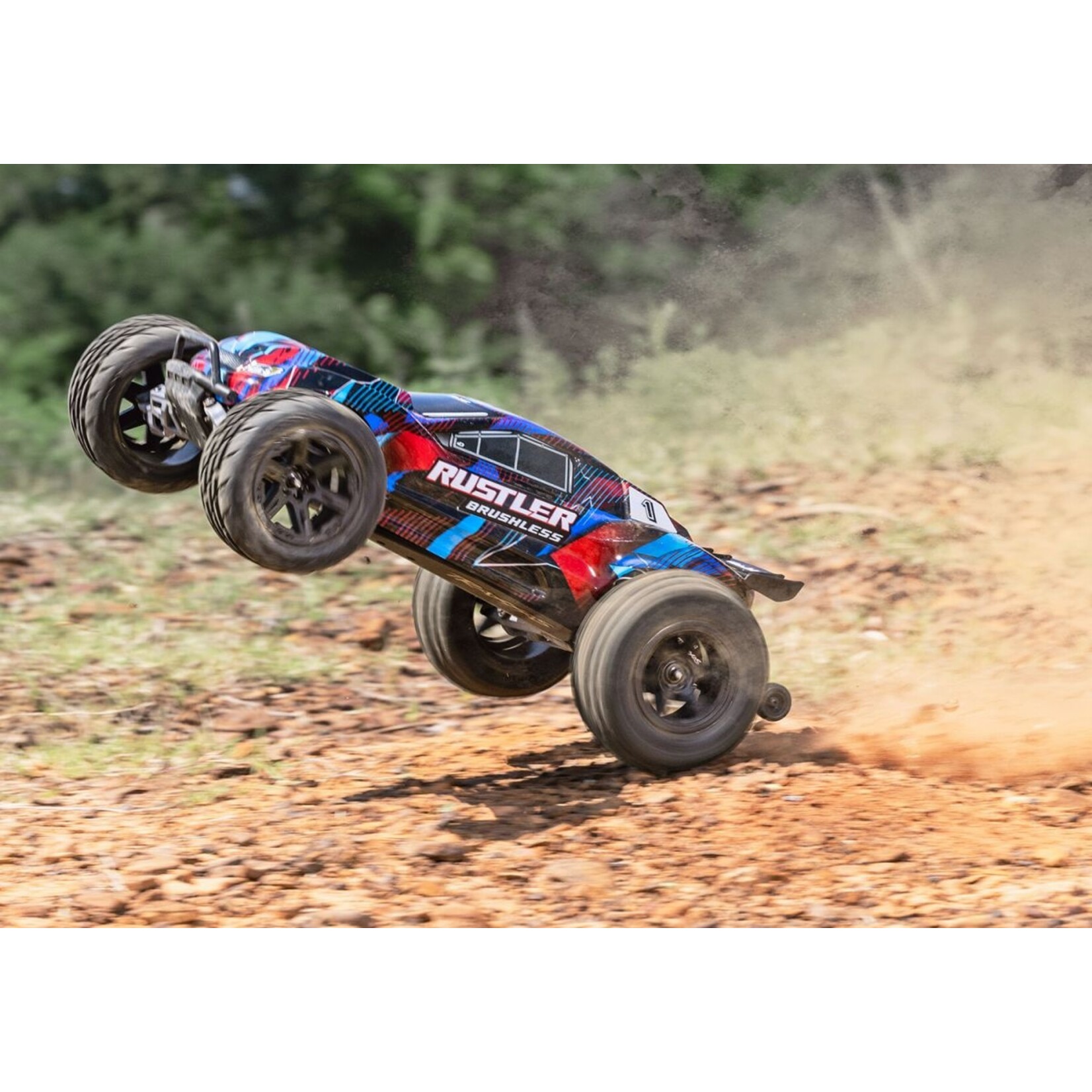 Traxxas 374544RED - Rustler 2WD Brushless HD - Red