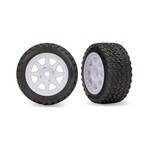 Traxxas 10873-WHT - Mini Rally Wheels with Soft Tires, Rear - White (2)