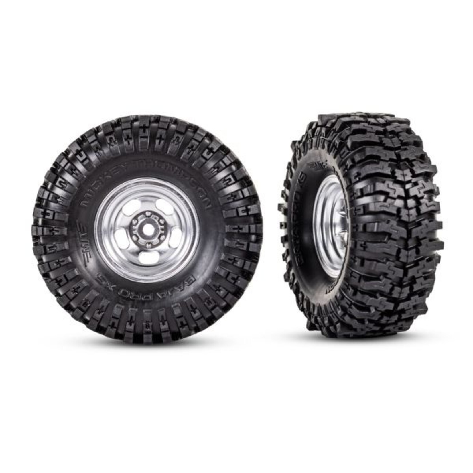 Traxxas 9872 - TRX-4M 1" Satin Wheels with MT Baja Pro Tires (2) - Chrome