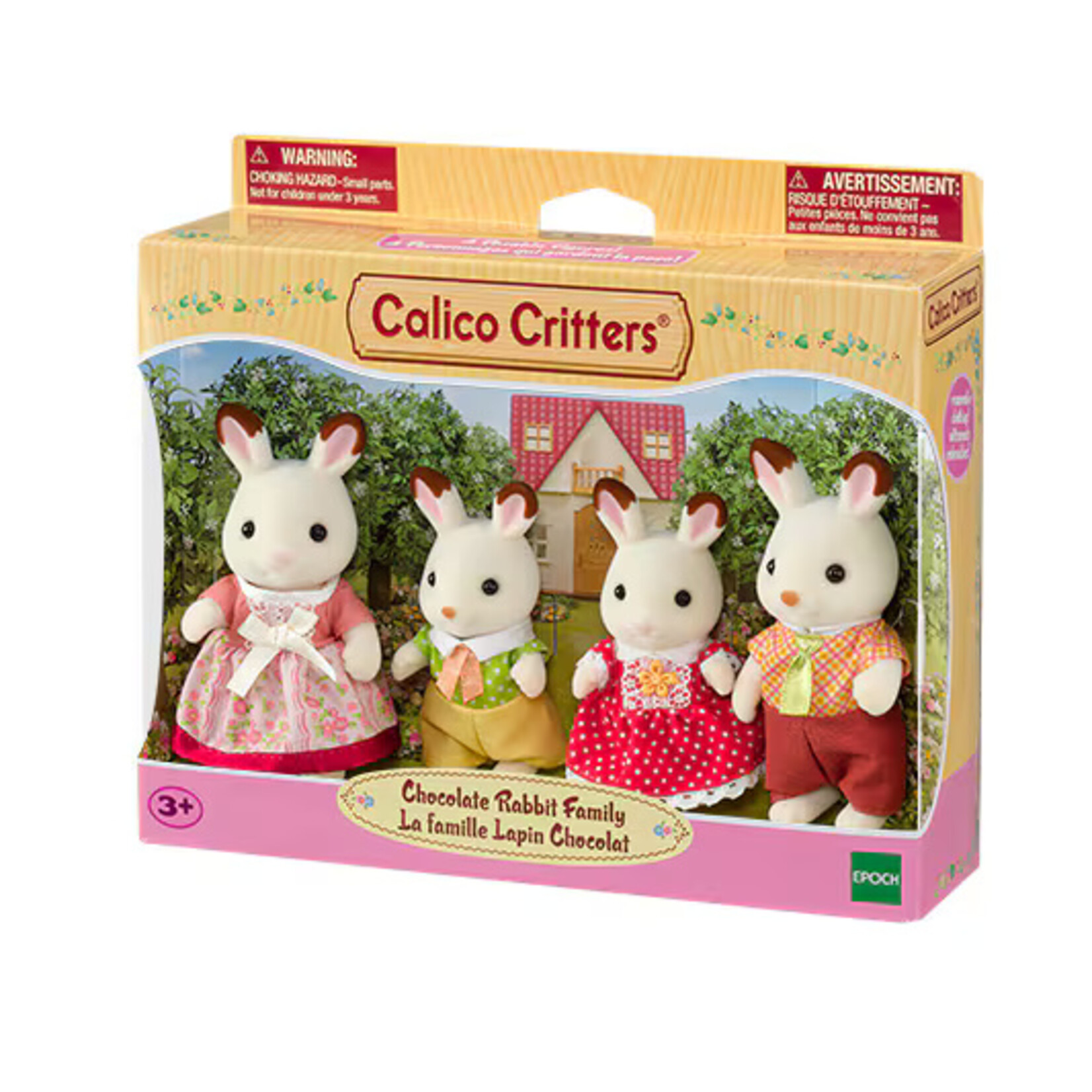 Calico Critters Chocolate Rabbit Family