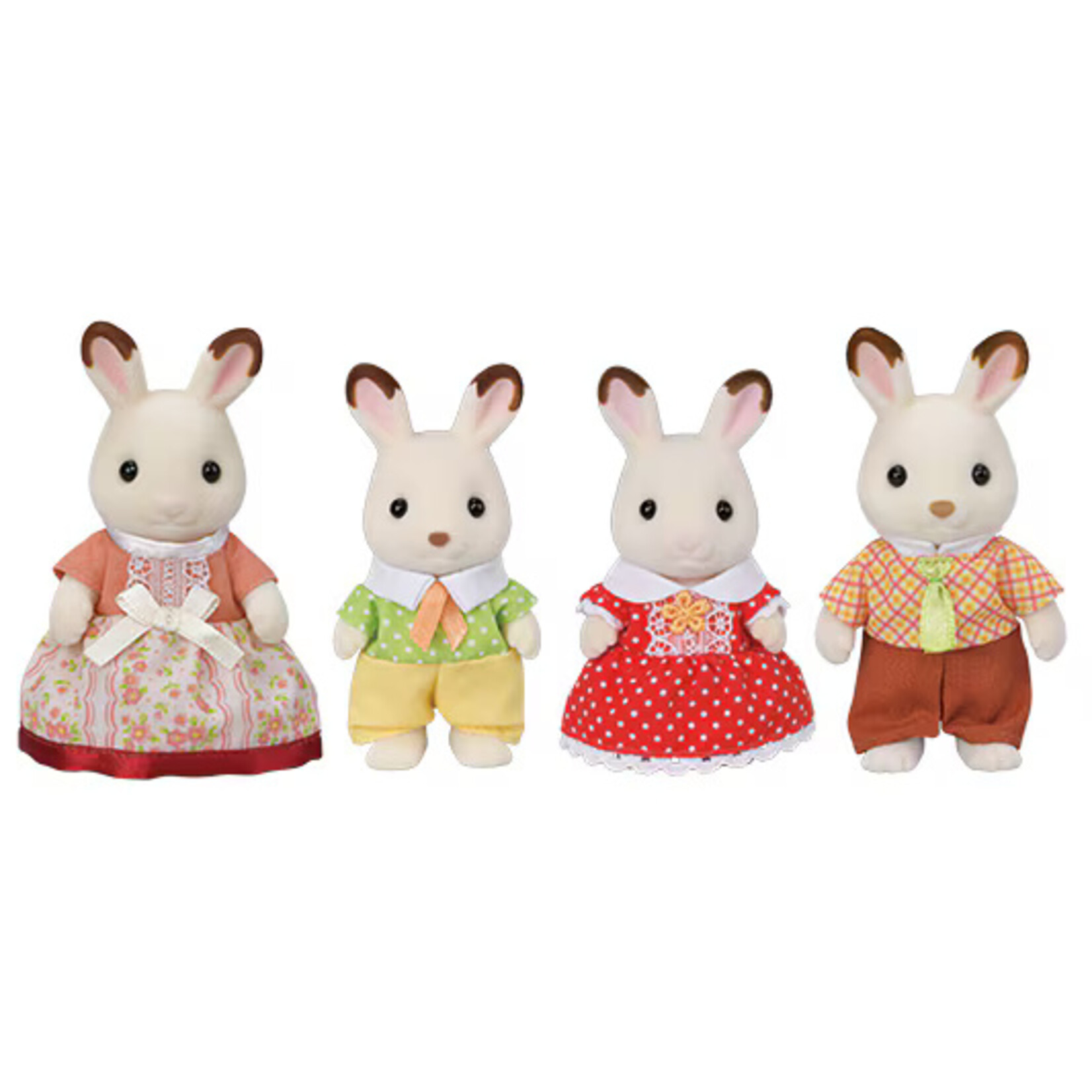Calico Critters Chocolate Rabbit Family