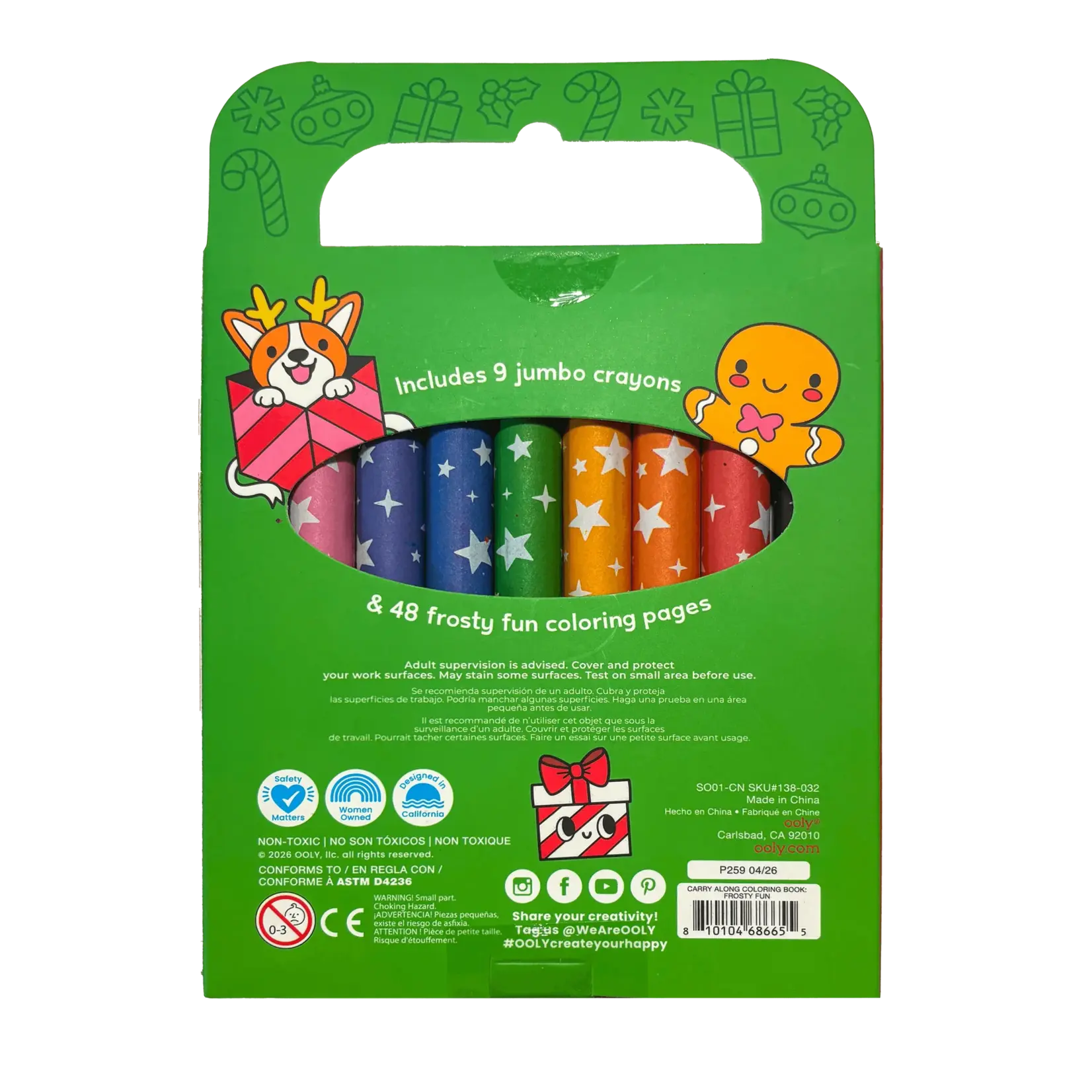 Ooly Frosty Fun Carry Along Coloring Book