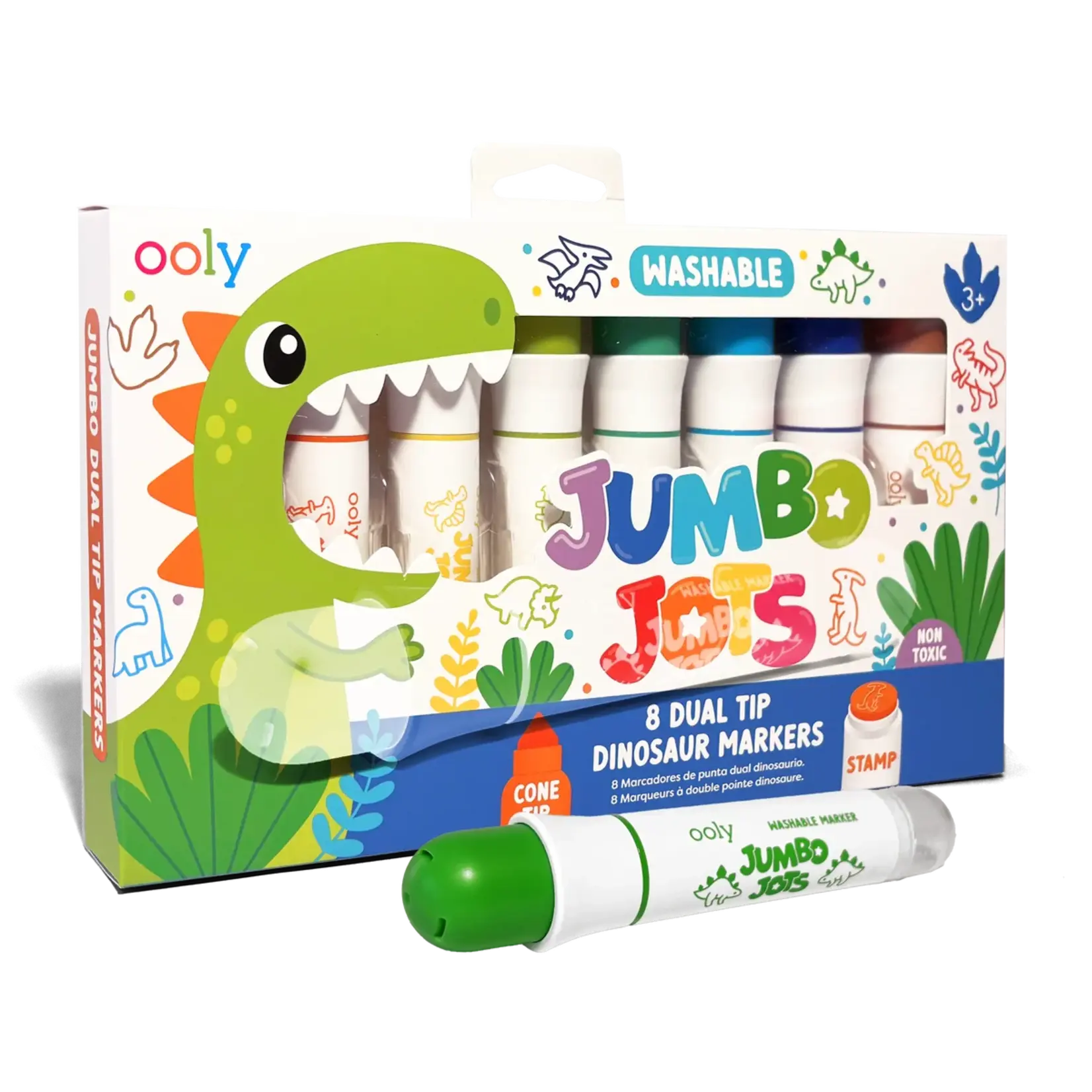 Ooly Jumbo Jots: Dual Tip Dinosaur Markers