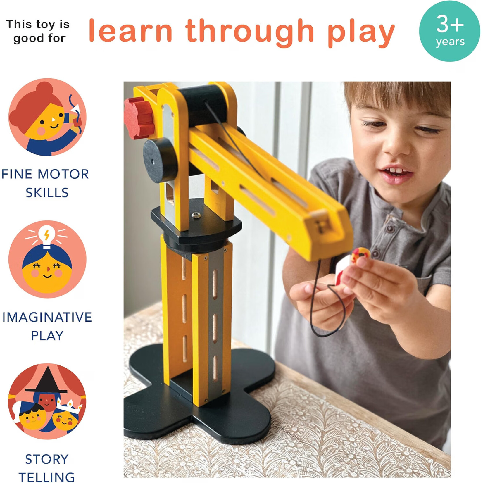 Mentari Toys Big Yellow Crane
