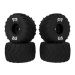Arrma ARA-3115 dBoots Chevron MT Tire Set Glued (Black): GROM (4)