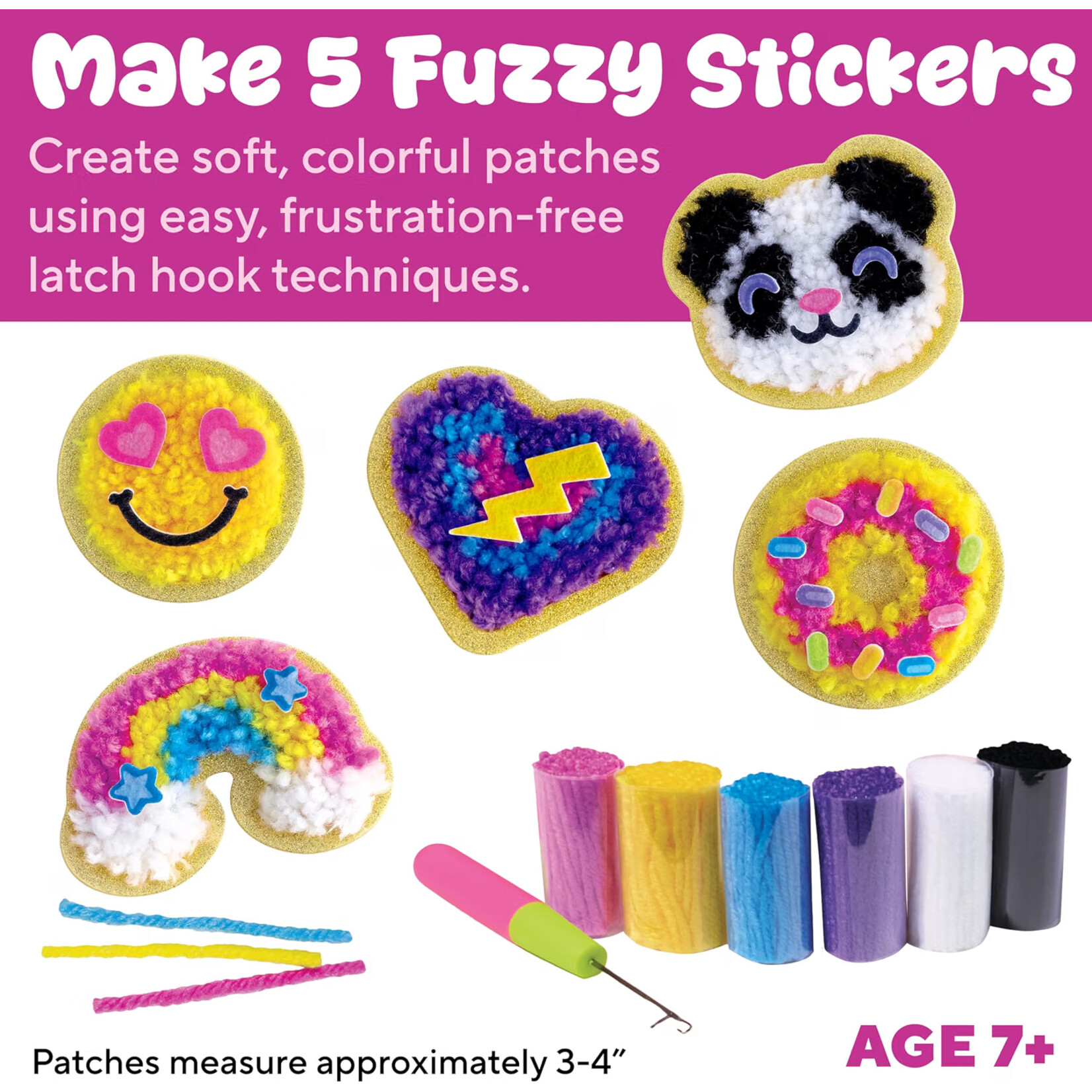 Creativity for Kids Make Your Own Latch n' Patch Fuzzy Stickers Kit