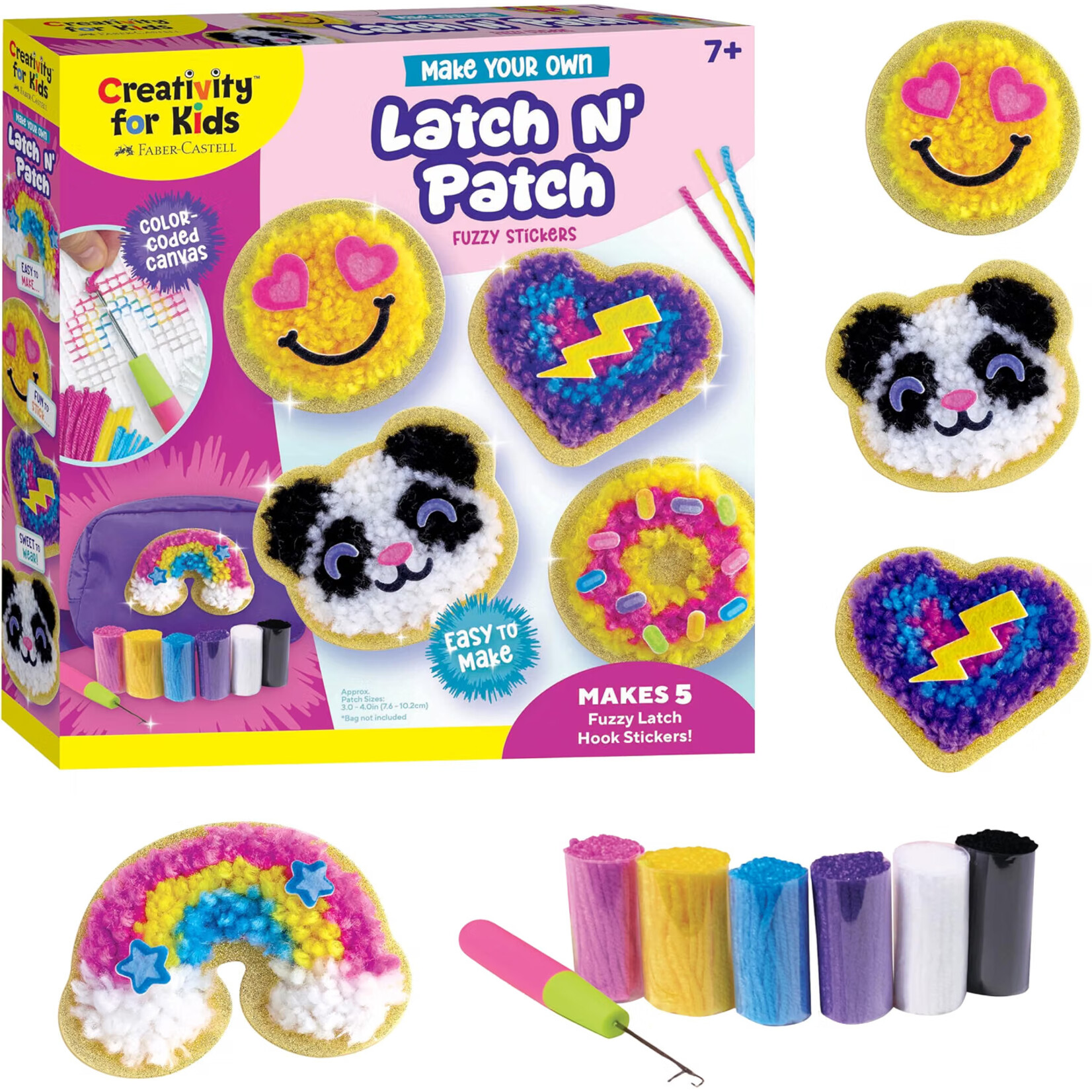 Creativity for Kids Make Your Own Latch n' Patch Fuzzy Stickers Kit