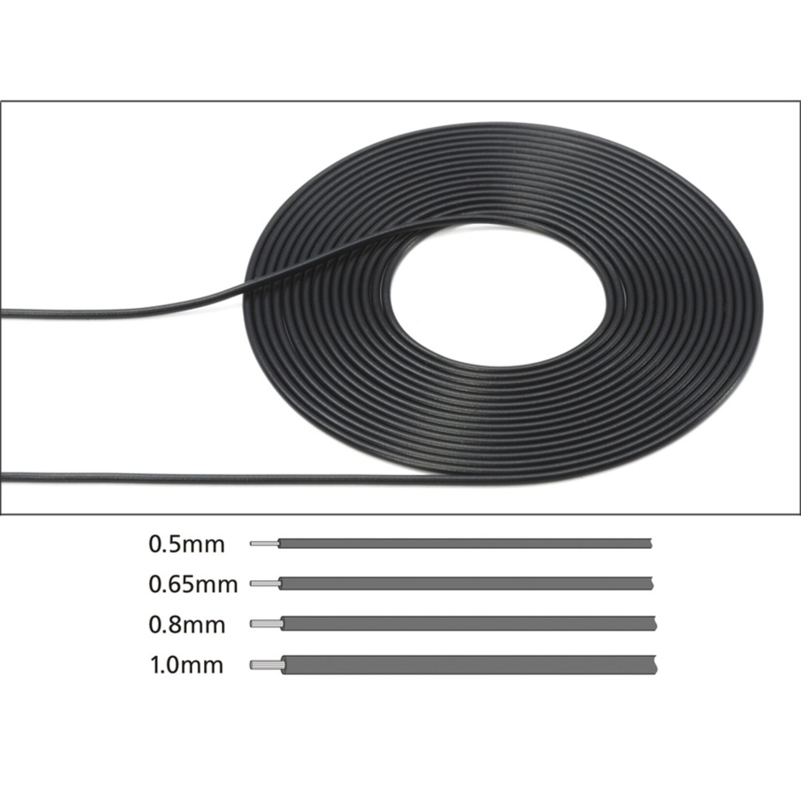 Tamiya 12675 - Cable Dia 0.5mm Black