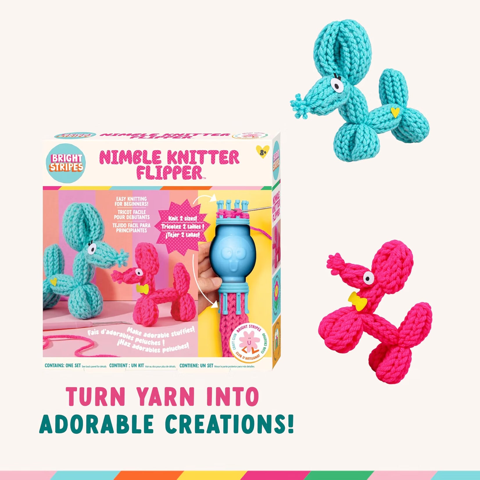 Bright Stripes Nimble Knitter Flipper