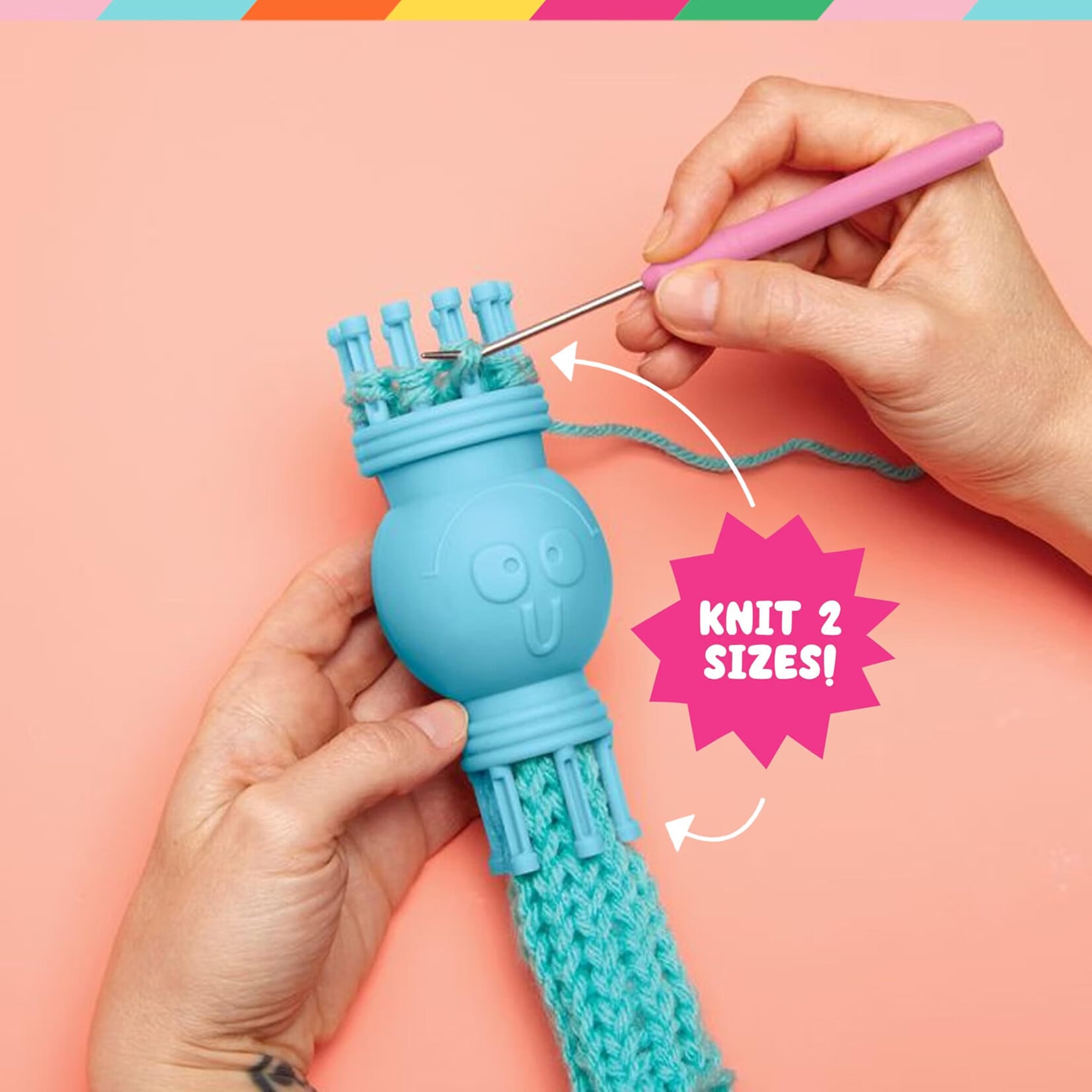 Bright Stripes Nimble Knitter Flipper