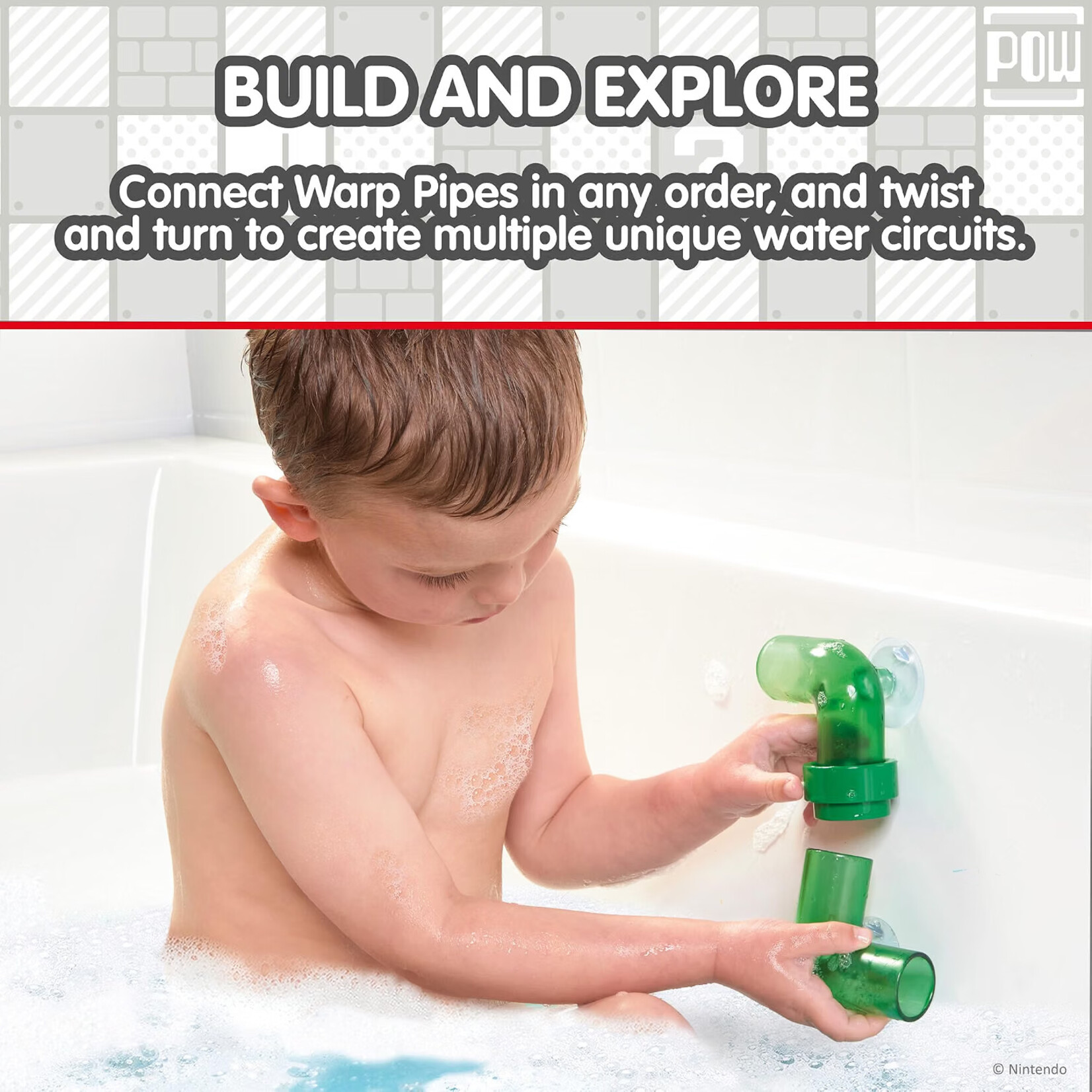 TOMY My Mario Bath Pipes Playset