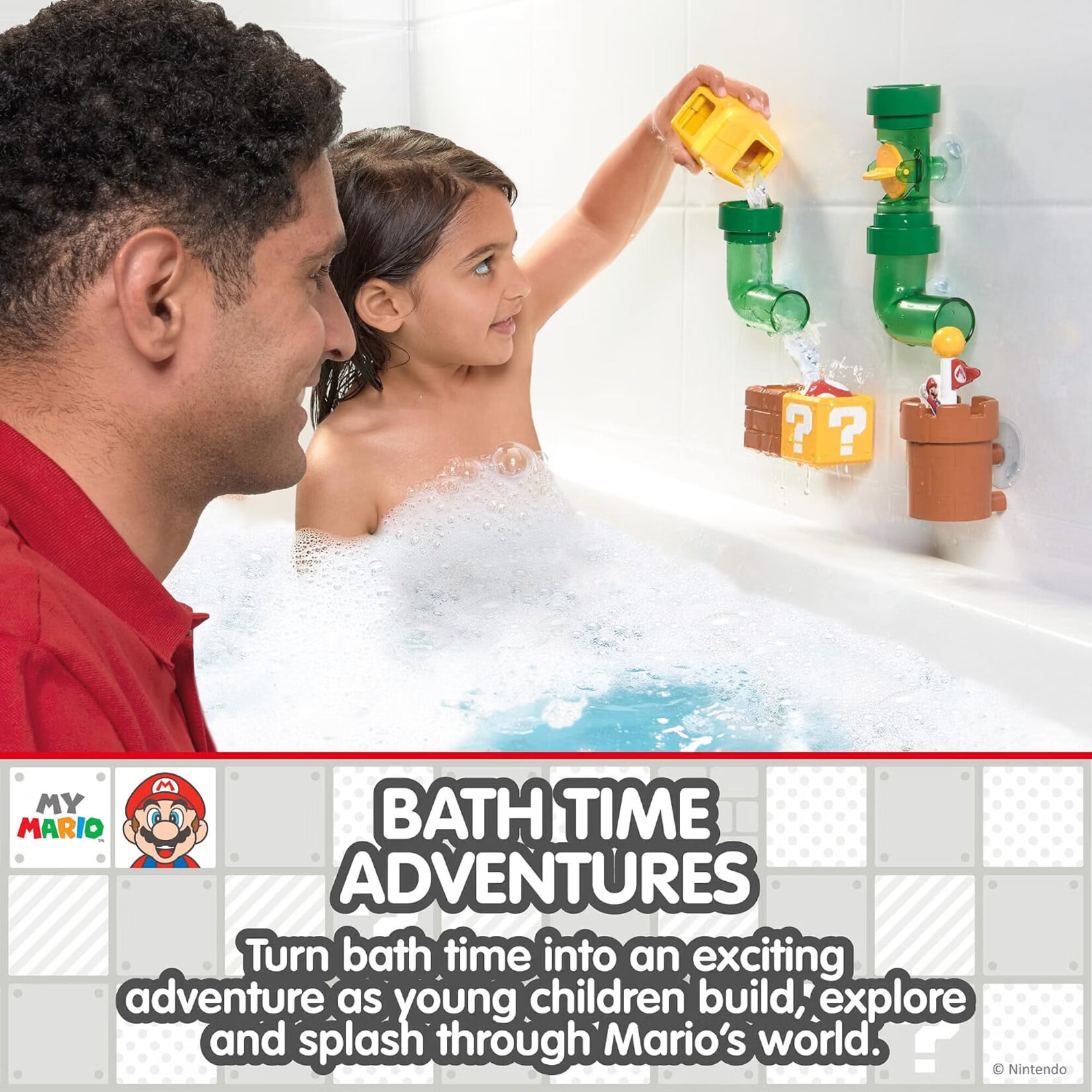 TOMY My Mario Bath Pipes Playset