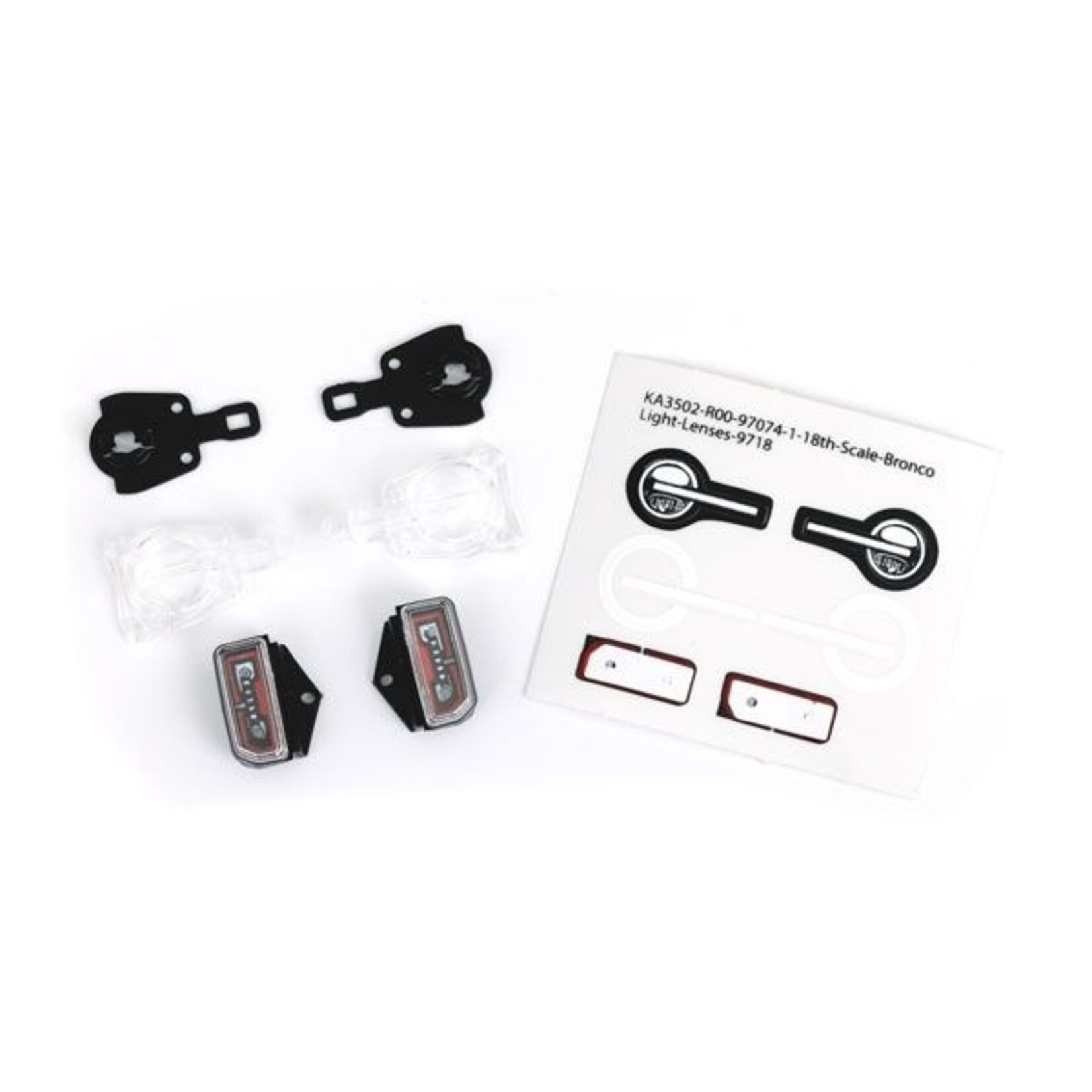 Traxxas 9718 - LED Lenses, Body, Front & Rear  (Fits #9711 body)
