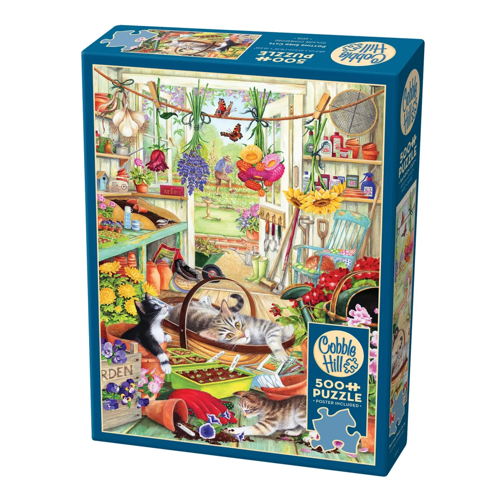 Cobble Hill Potting Shed Cats - 500 Piece