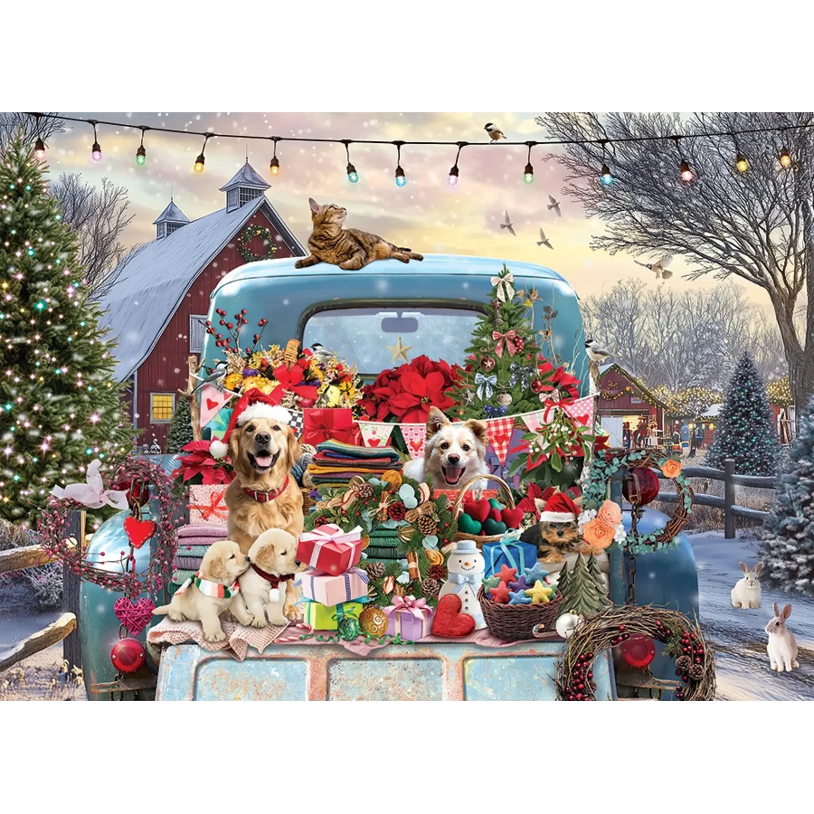 Cobble Hill Country Truck in Winter - 500 Piece