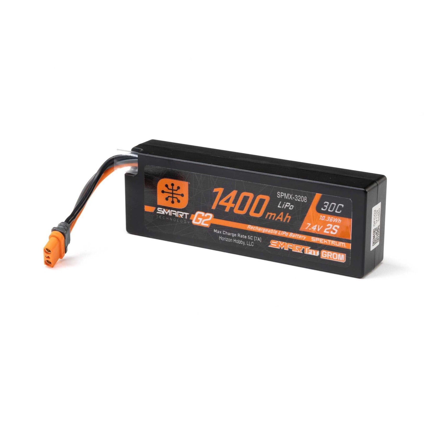Spektrum SPMX-3208 - 2S 7.4V 1400mAh 30C G2 SmartFit Grom Hardcase LiPo