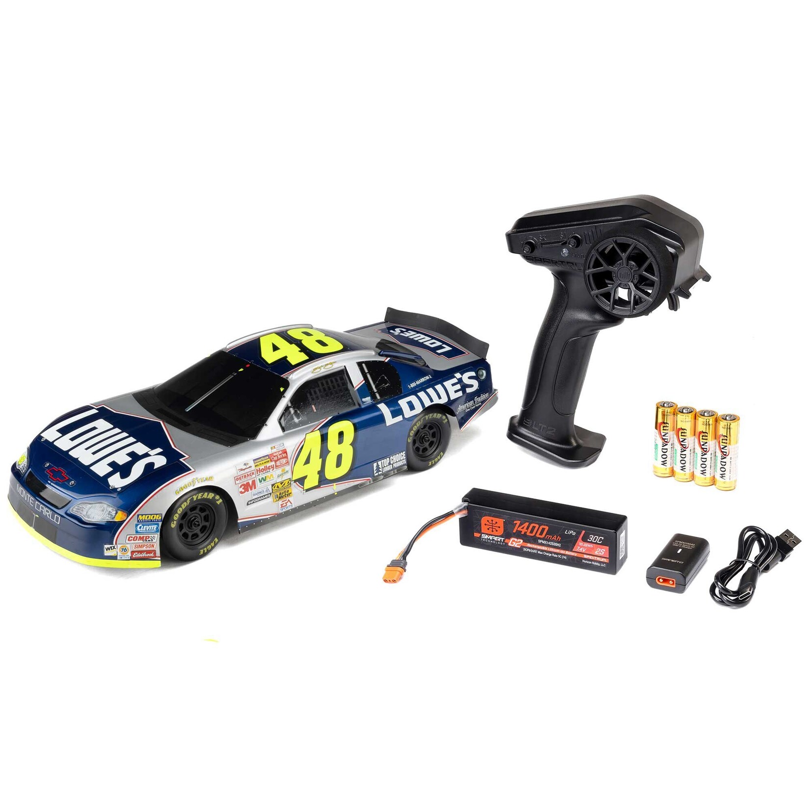 Losi LOS1120248 1:12 Nascar RC Racecar Jimmie Johnson #48 Lowes