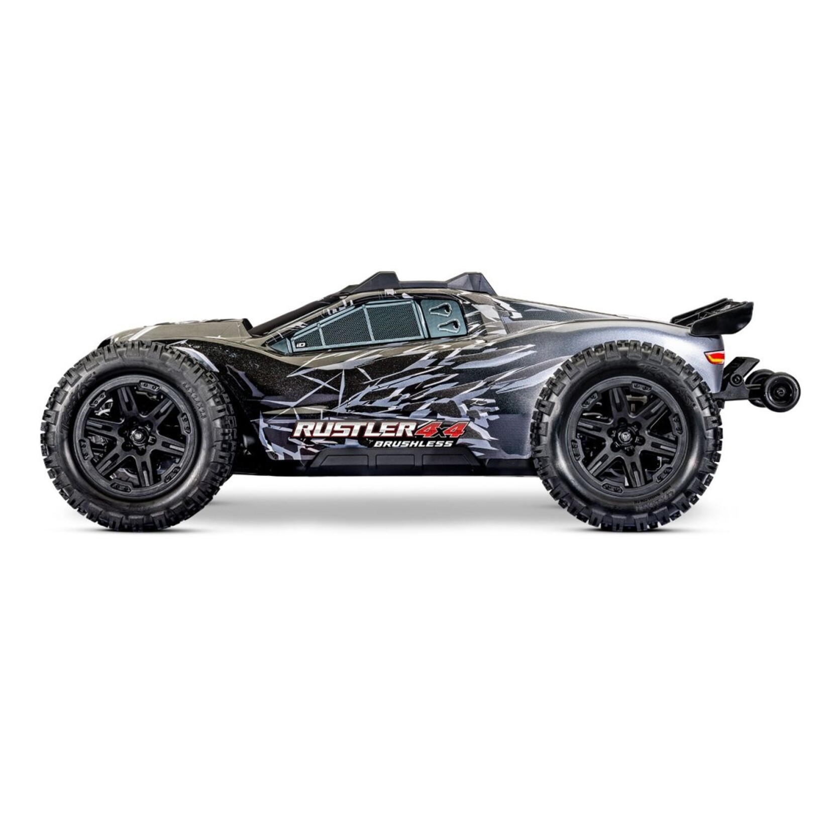 Traxxas 674644BLK - Rustler 4X4 Brushless 1/10 Stadium Truck - Black