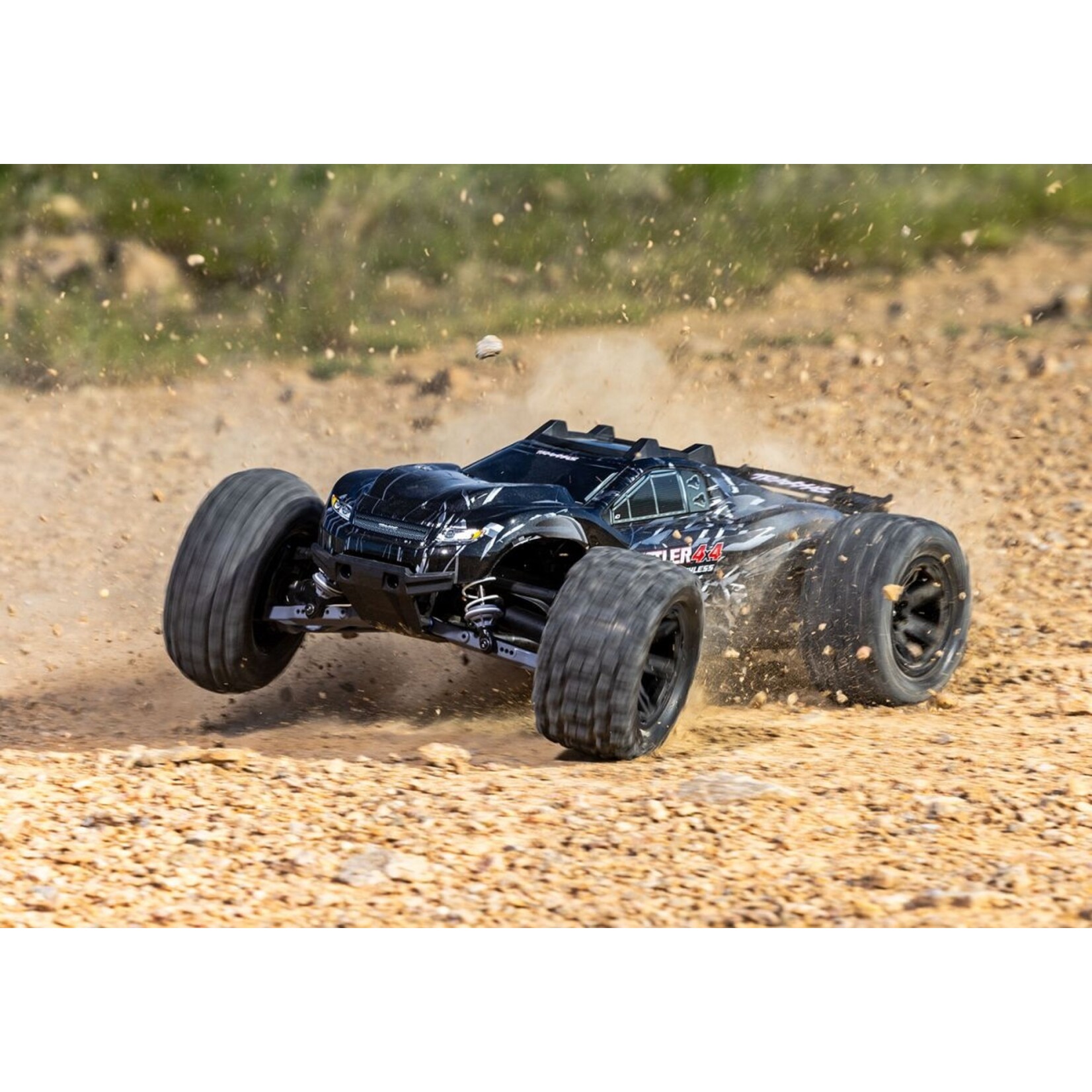 Traxxas 674644BLK - Rustler 4X4 Brushless 1/10 Stadium Truck - Black