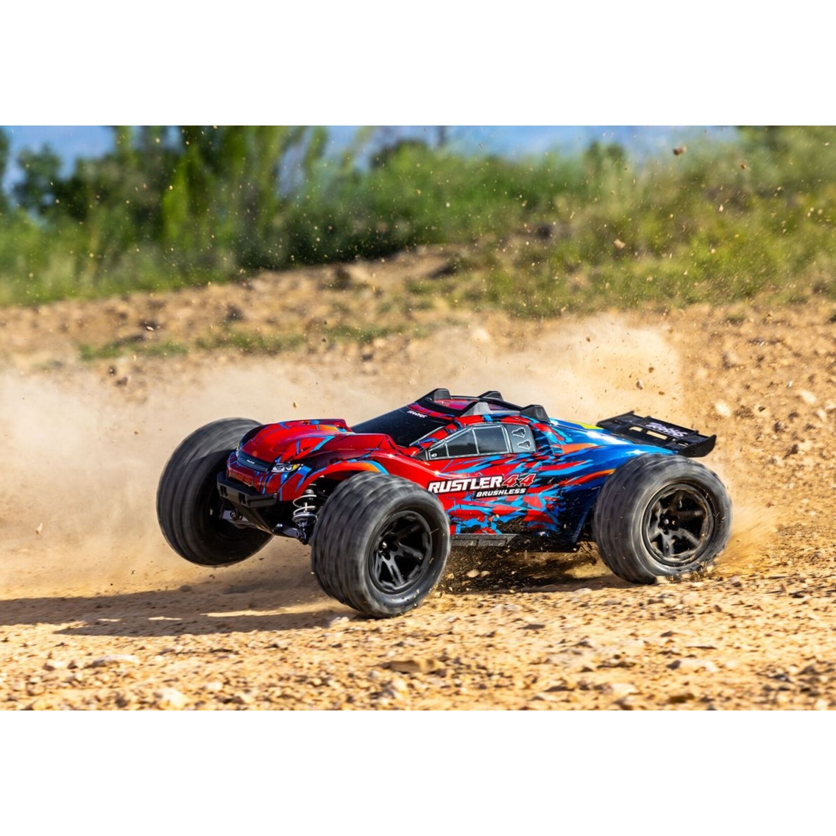 Traxxas 674644RED - Rustler 4X4 Brushless 1/10 Stadium Truck - Red