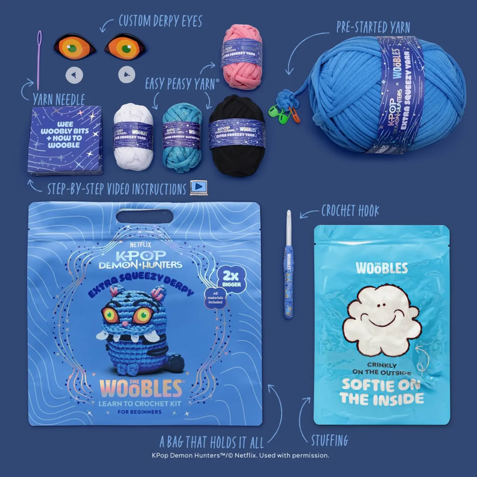 KPop Demon Hunters: Derpy Extra Squeezy Crochet Kit