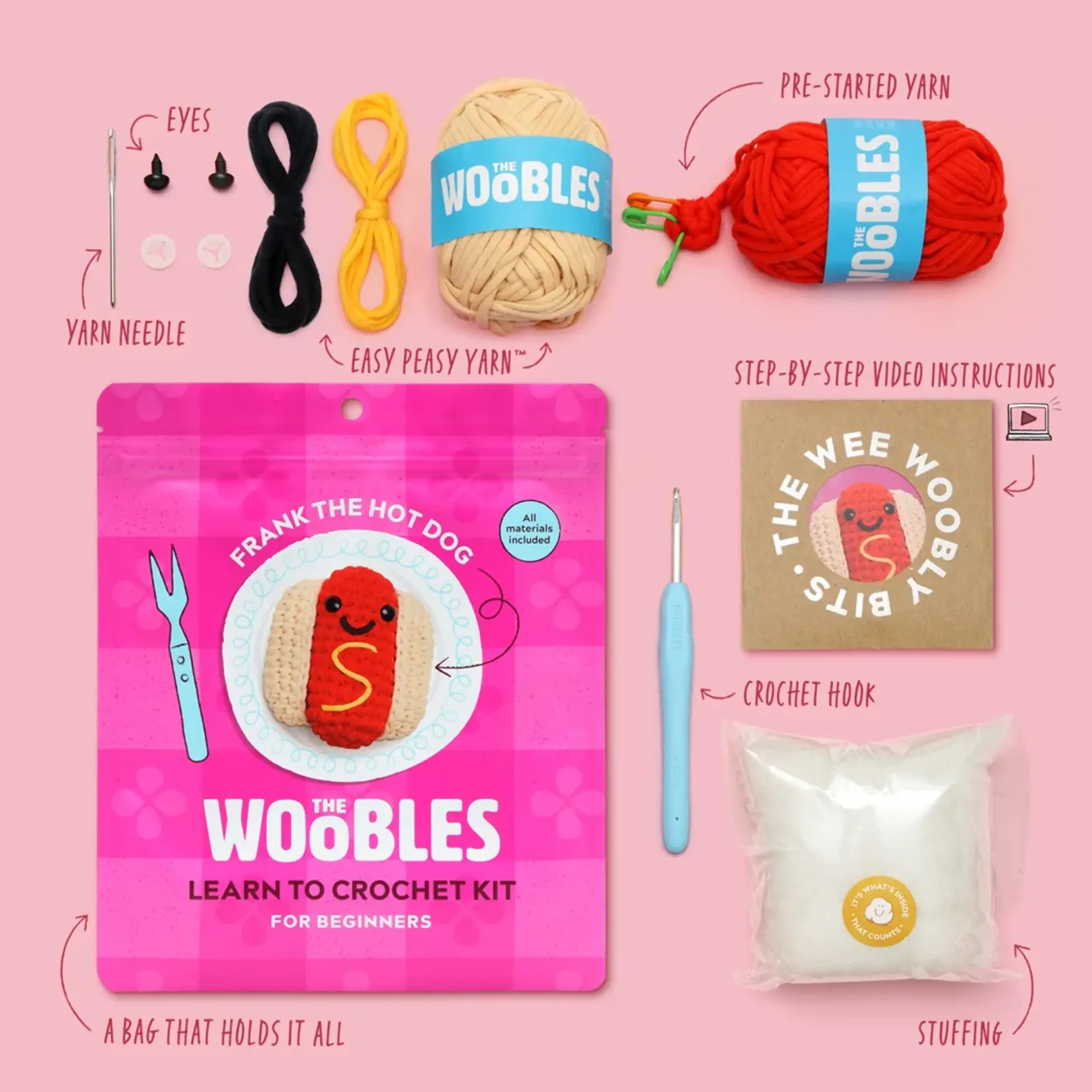 Frank the Hot Dog Crochet Kit