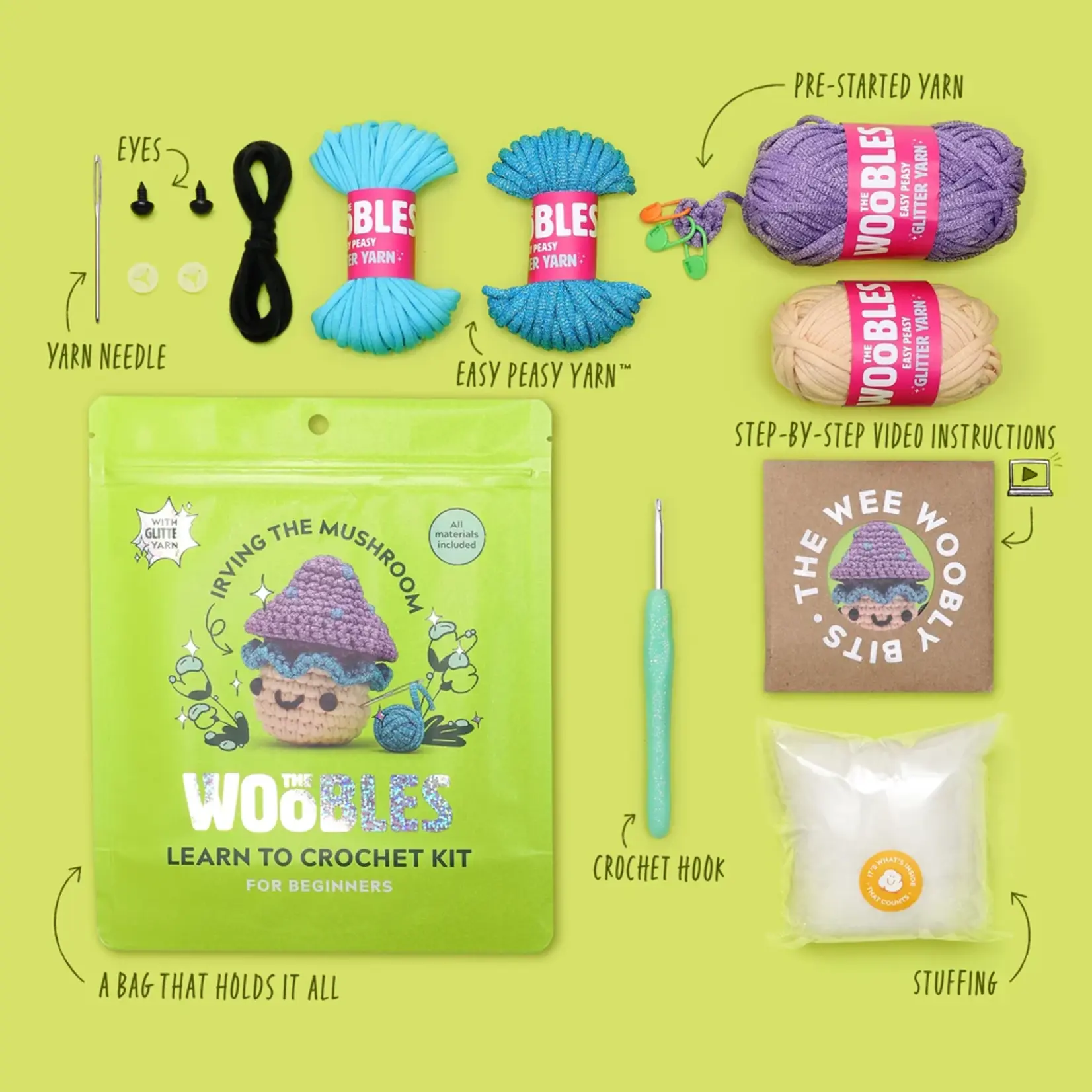 Irving the Mushroom Crochet Kit