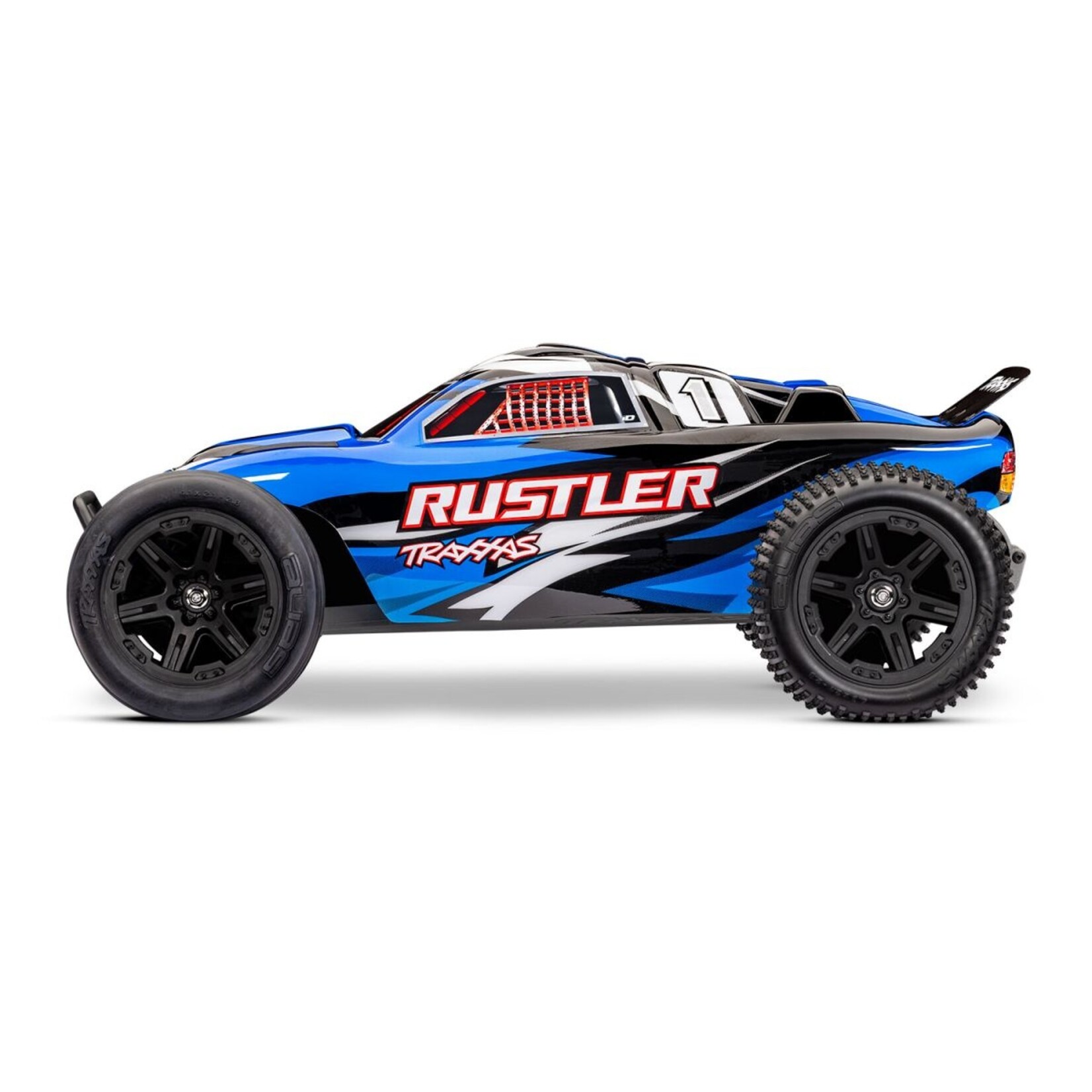 Traxxas 372548BLUEX Rustler 1/10 2WD XL-5 with USB-C HD