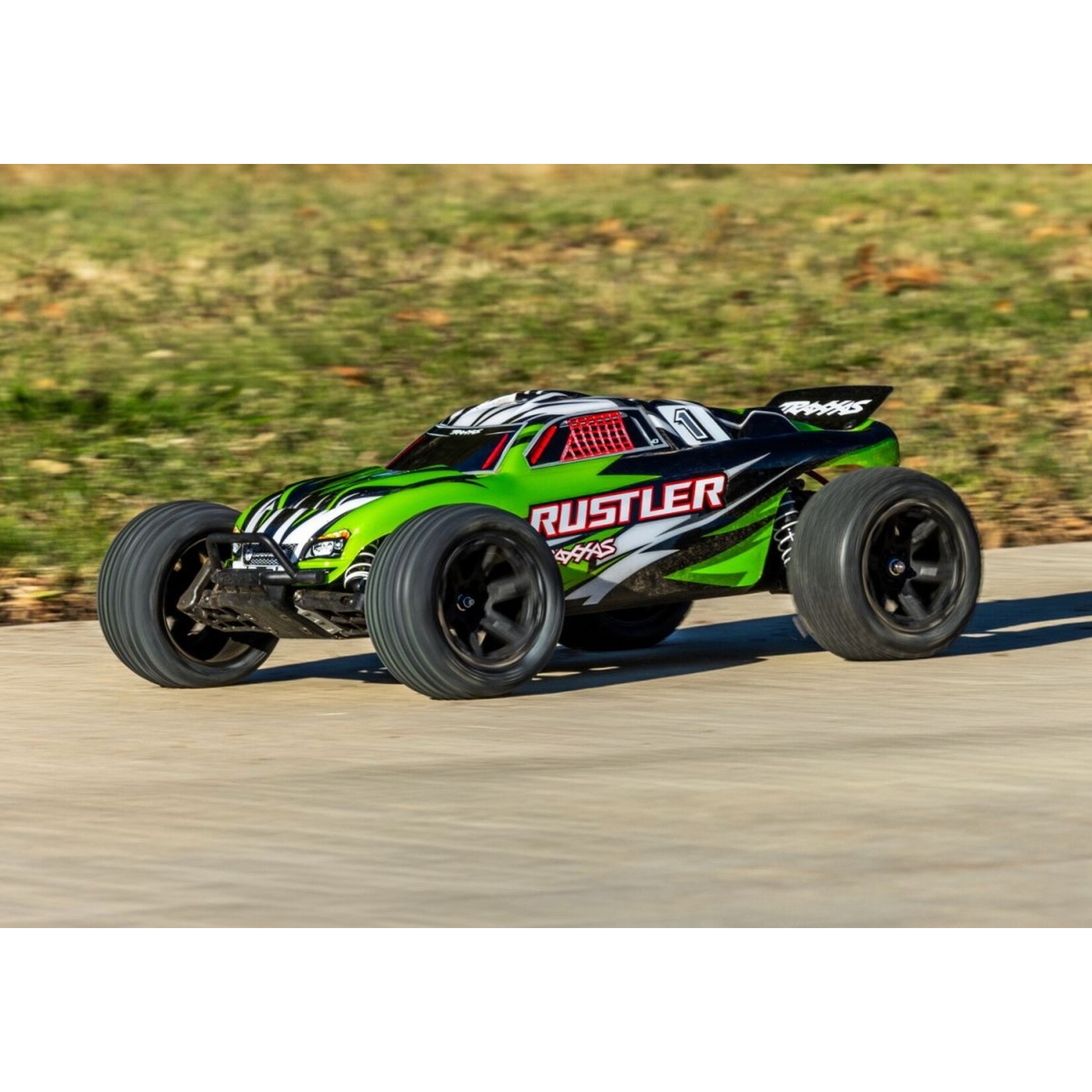 Traxxas 372548GRNX Rustler 1/10 2WD XL-5 with USB-C HD