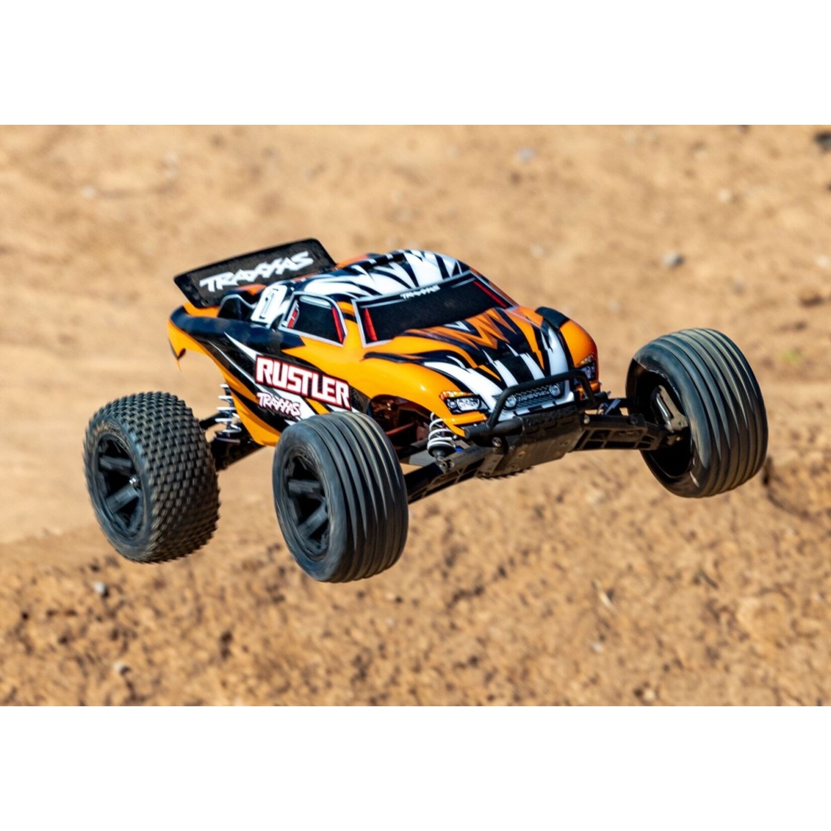 Traxxas 372548ORNGX Rustler 1/10 2WD XL-5 with USB-C HD