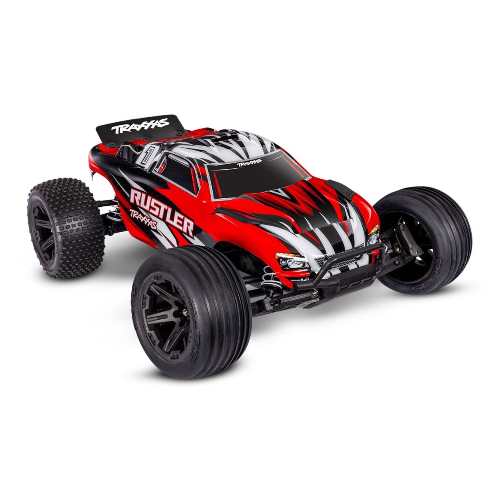 Traxxas 372548REDX Rustler 1/10 2WD XL-5 with USB-C HD