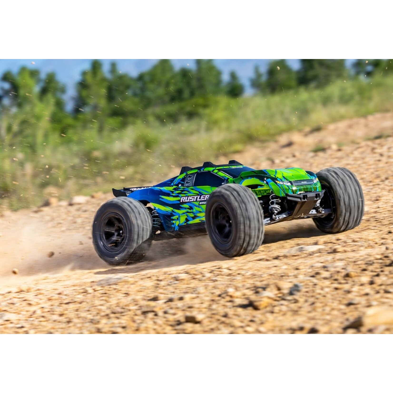 Traxxas 674644GRN - Rustler 4X4 Brushless 1/10 Stadium Truck - Green