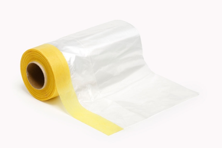 87203 Masking Tape 150mm w/ Plastic Sheeting