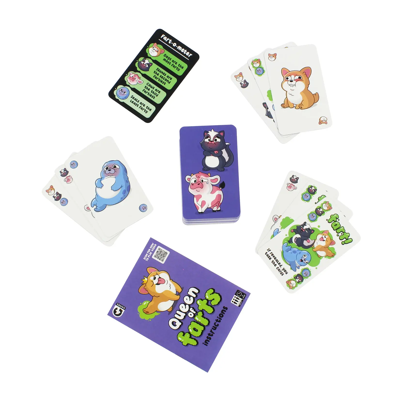 Professor Puzzle Queen of Farts Family Card Game