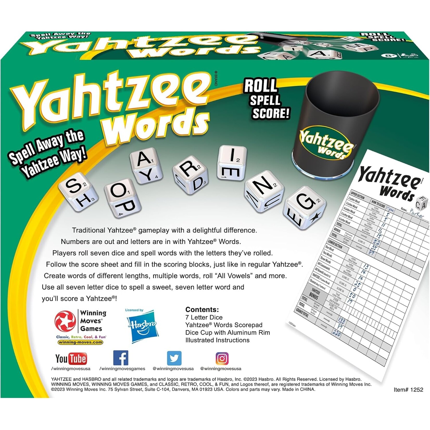 Winning Moves Yahtzee Words