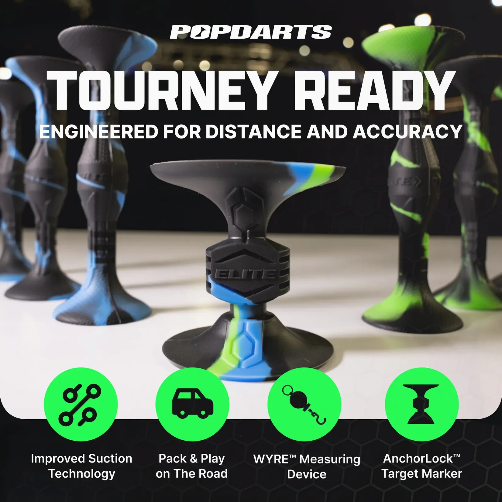 Popdart Popdarts Elite Pack: Blue & Green