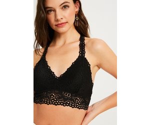 lace halter bralette with removable pads