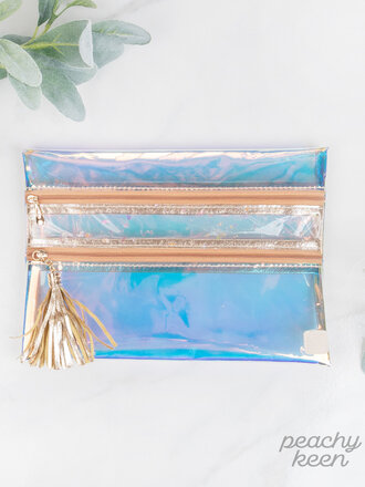 Peach Sunset Clear Double Zipper Versi Bag Peach Sunset Clear Double Zipper Versi Bag