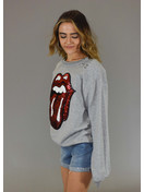 rolling stones sequin sweatshirt