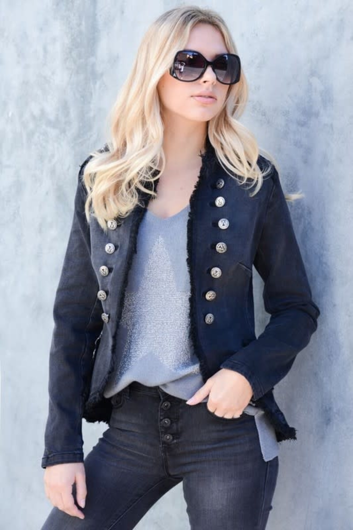 black pepper denim jacket