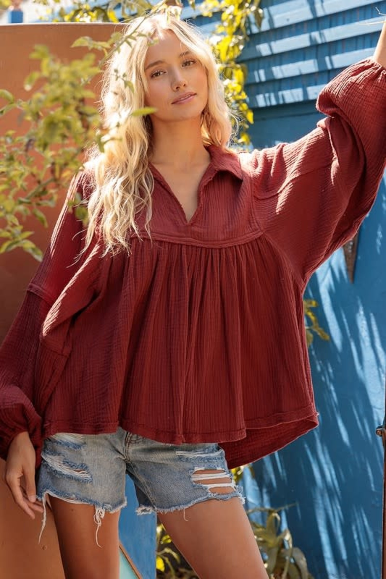 cotton babydoll tops