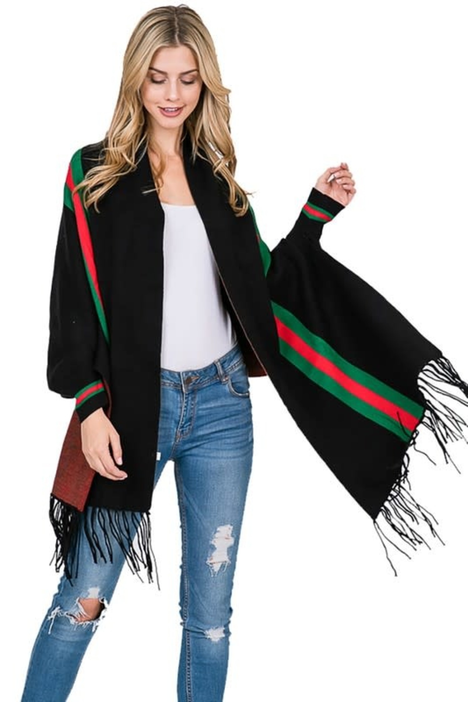 Gucci Inspired Poncho - Society Boutique