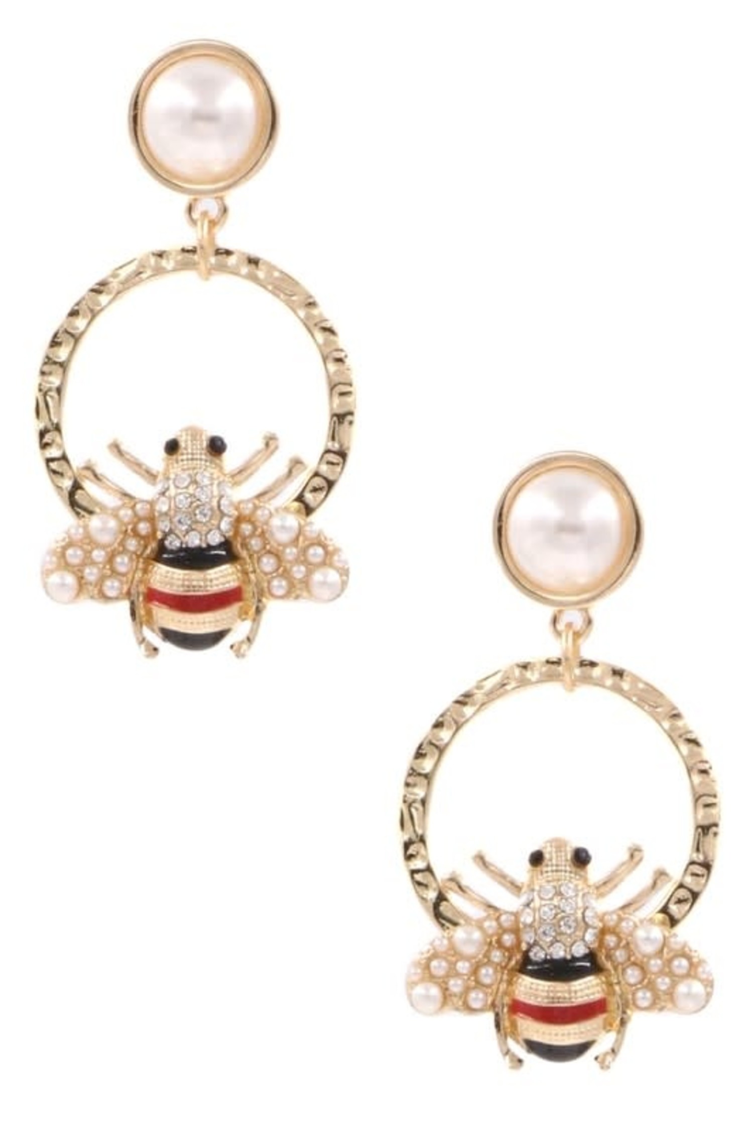 Drop Hoop Gucci Bee Inspired Earrings 