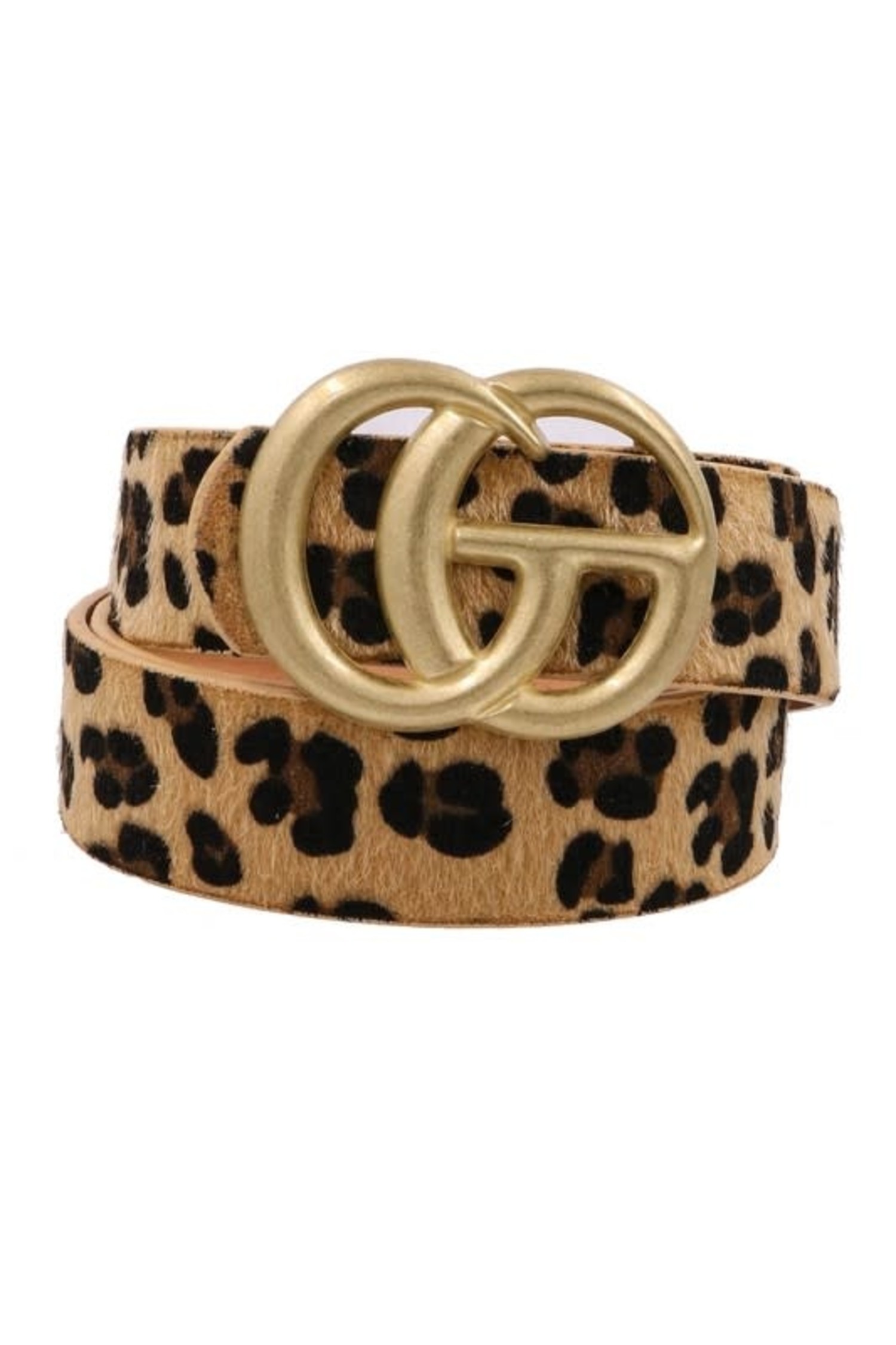 Faux Leopard Fur Gucci Belt - Society 
