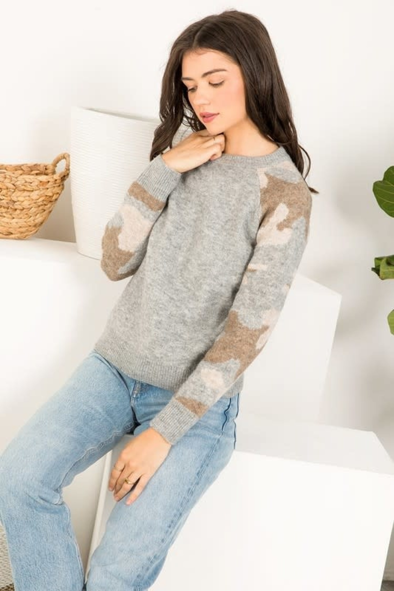 Thml camo sweater sale